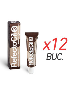 Vopsea sprancene si gene - maro - 3 - 12 buc - Refectocil