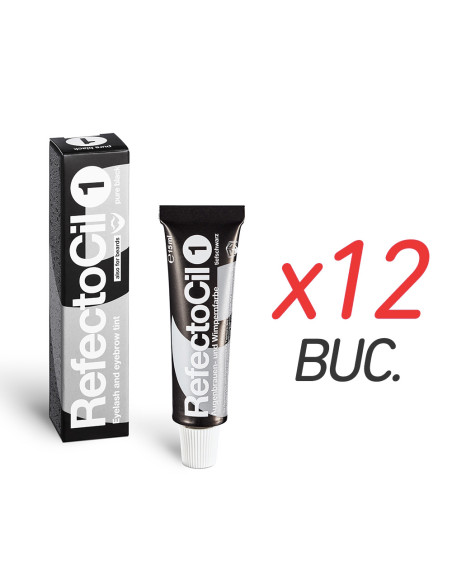 Vopsea sprancene si gene - negru - 1 - 12 buc - Refectocil
