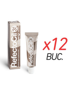 Vopsea sprancene si gene - maro deschis - 3.1 - 12 buc - Refectocil