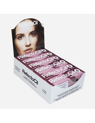 Vopsea sprancene si gene - castaniu - 4 - 12 buc - Refectocil