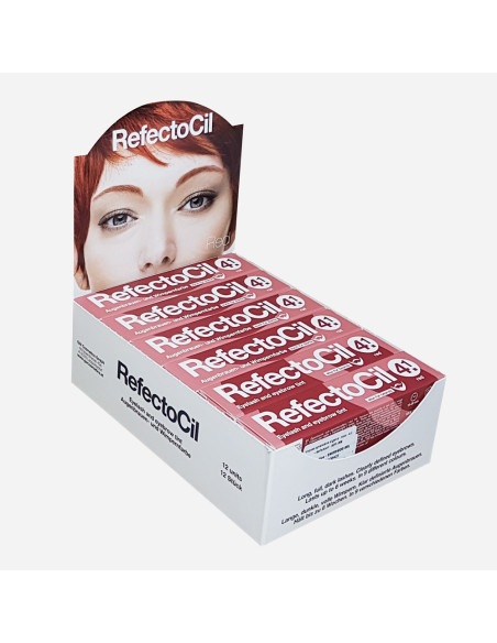 Vopsea sprancene si gene - rosu - 4.1 - 12 buc - Refectocil